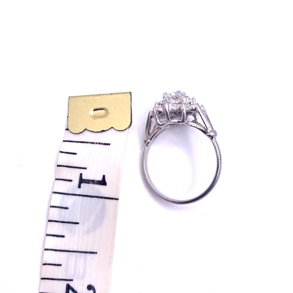 Vintage silver-plated Uncas Art Deco Ring, size 8 - Picture 10 of 10